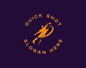 Shoot - Basketball Shoot Lightning logo design