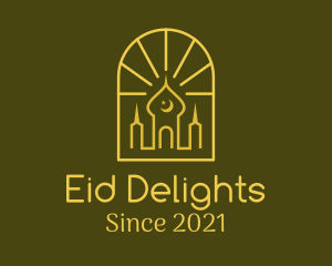 Eid - Golden Arch Mosque logo design