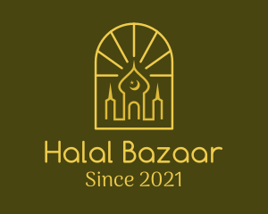 Golden Arch Mosque logo design