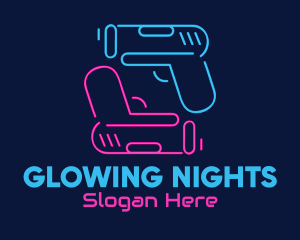 Neon Lights - Neon Toy Gun Blasters logo design
