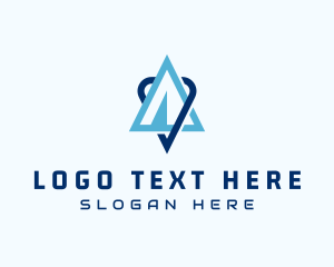 Locator - Arrow Logistic Shipping logo design