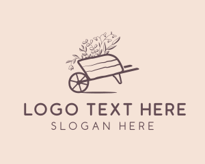 Landscaping Garden Wheelbarrow  Logo