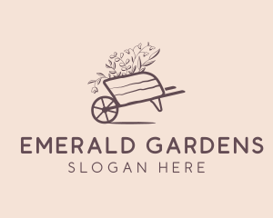 Landscaping Garden Wheelbarrow  logo design