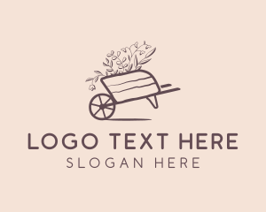 Landscaper - Landscaping Garden Wheelbarrow logo design