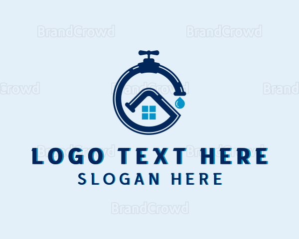 Faucet Plumbing Repair Logo