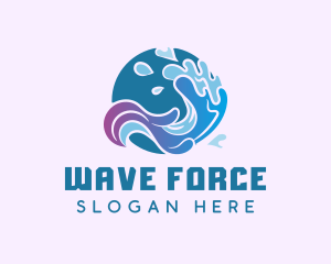 Tsunami - Circle Water Splash logo design
