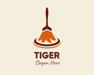 Sweep - Brown Cleaner Broomstick logo design