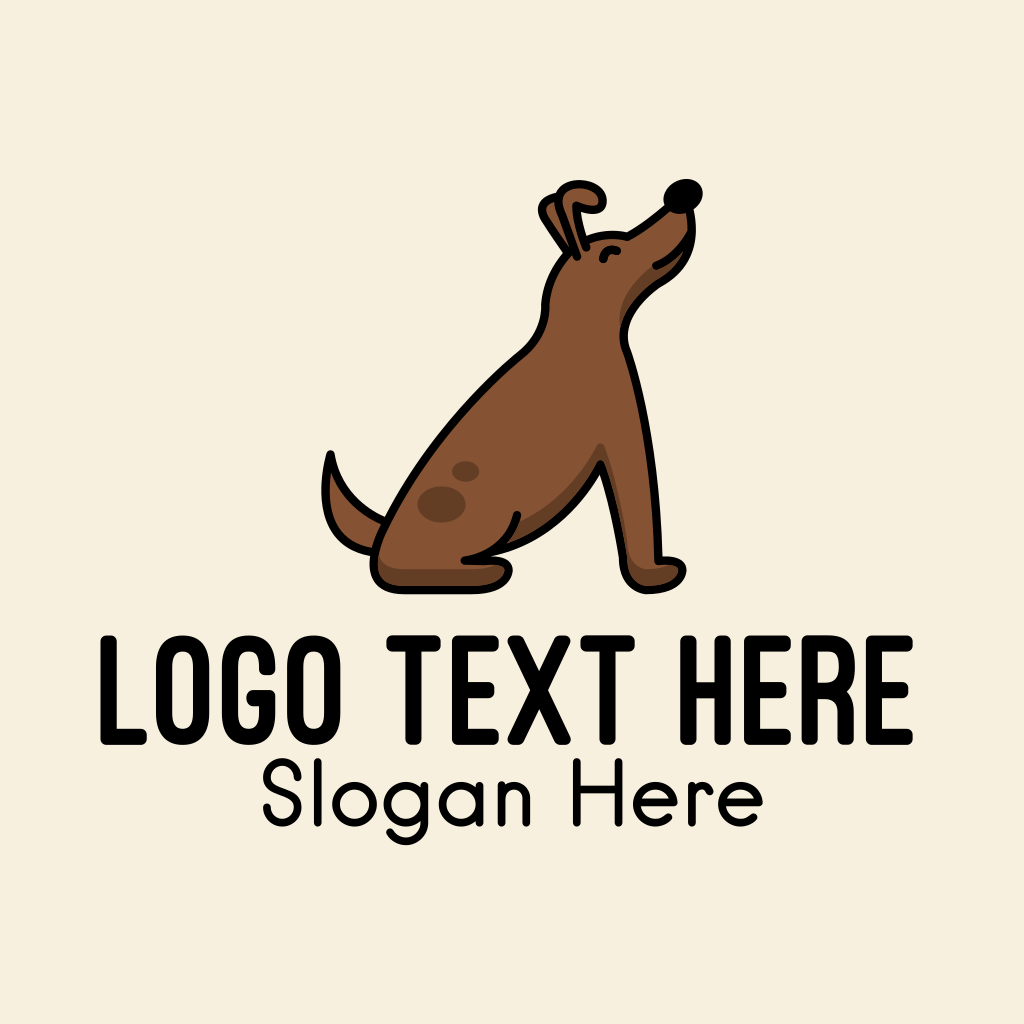 Happy Sitting Dog Logo | BrandCrowd Logo Maker