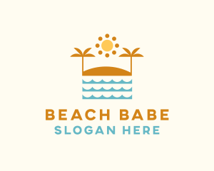 Beach Summer Oasis logo design