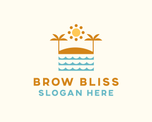 Beach Summer Oasis logo design