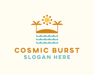 Beach Summer Oasis logo design