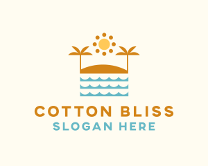 Beach Summer Oasis logo design