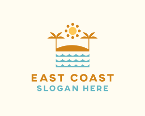 Beach Summer Oasis logo design