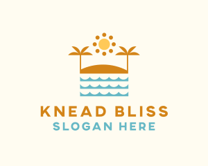 Beach Summer Oasis logo design