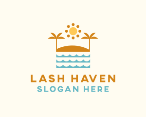 Beach Summer Oasis logo design