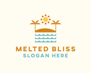 Beach Summer Oasis logo design