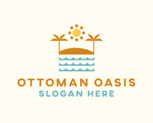 Beach Summer Oasis logo design