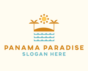 Beach Summer Oasis logo design