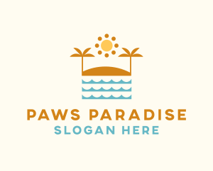 Beach Summer Oasis logo design