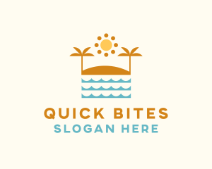 Beach Summer Oasis logo design