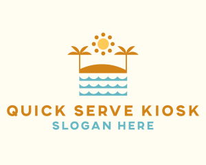 Beach Summer Oasis logo design