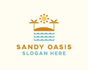 Beach Summer Oasis logo design