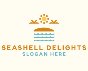 Beach Summer Oasis logo design