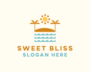 Beach Summer Oasis logo design