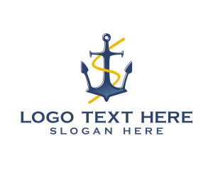 Anchor - Letter S Sea Ship Company logo design