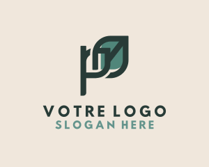 Leaf Letter P Logo
