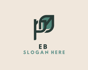 Organic - Leaf Letter P logo design