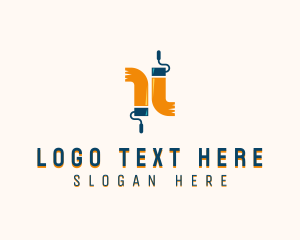 Interior Designer - Paint Roller Renovation logo design