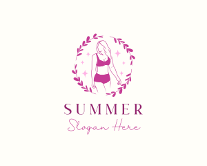 Woman Bikini Swimsuit logo design