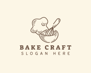 Chef Hat Whisk Baking logo design