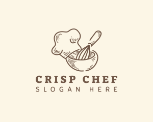 Chef Hat Whisk Baking logo design