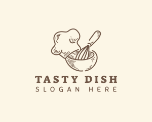 Chef Hat Whisk Baking logo design