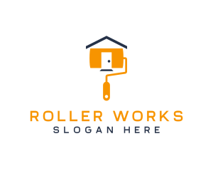 Paint Roller House Maintenance logo design