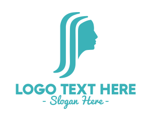 Head - Silhouette Woman Beauty Hair logo design