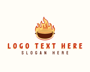 Barbecue - Fire Grill Barbecue logo design