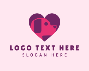Doggo - Pet Dog Heart logo design