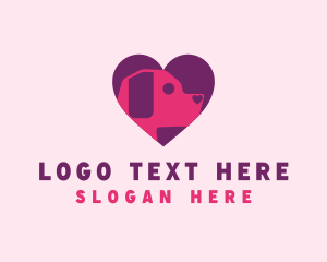 Pet Dog Heart logo design