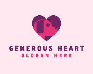 Pet Dog Heart logo design