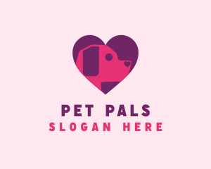 Pet Dog Heart logo design