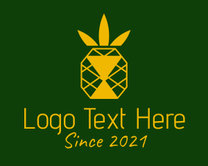 Minimalist - Yellow Geometric Pineapple logo design