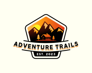 Mountain Cabin Adventure logo design