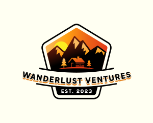 Mountain Cabin Adventure logo design