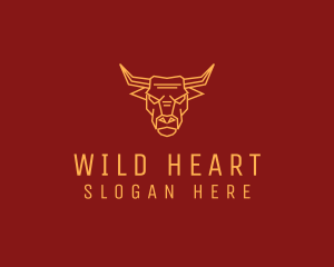 Wild Angry Ox  logo design