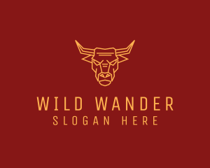 Wild Angry Ox  logo design