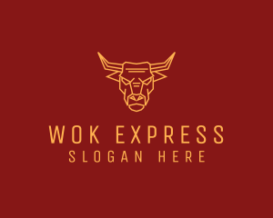 Wild Angry Ox  logo design