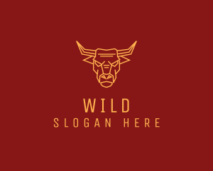 Wild Angry Ox  logo design
